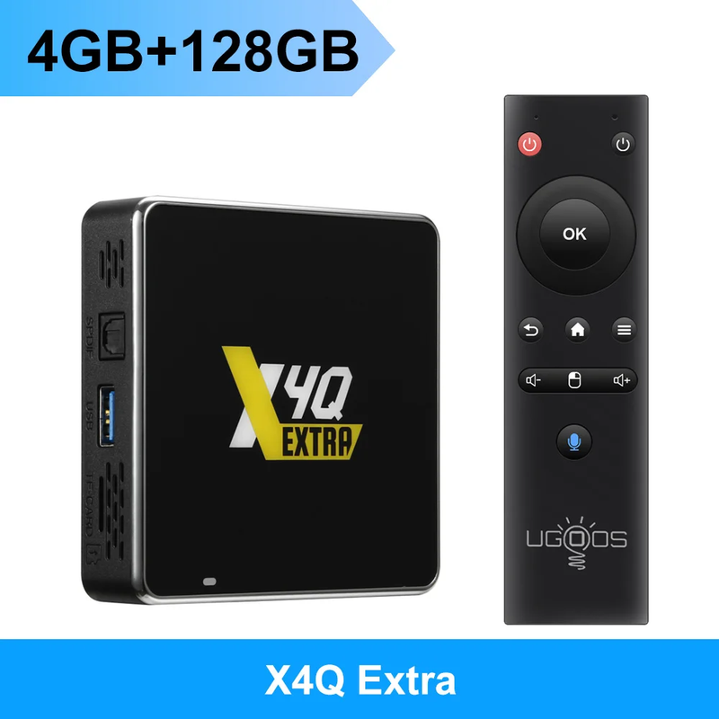 Ugoos X4Q Pro TV BOX Android 11 Smart TV Box S905X4 DDR4 4GB 32GB Wifi 1000M X4