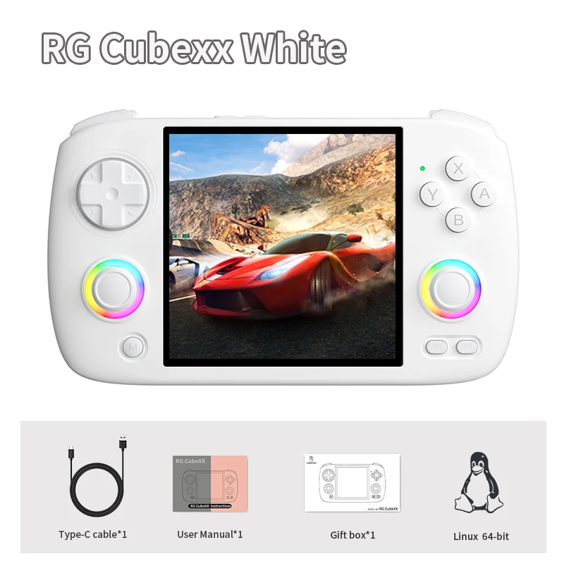 RG Cubexx Handheld Game Console 3.95'' IPS 720*720 Screen Linux WIFI Bluetooth Hd