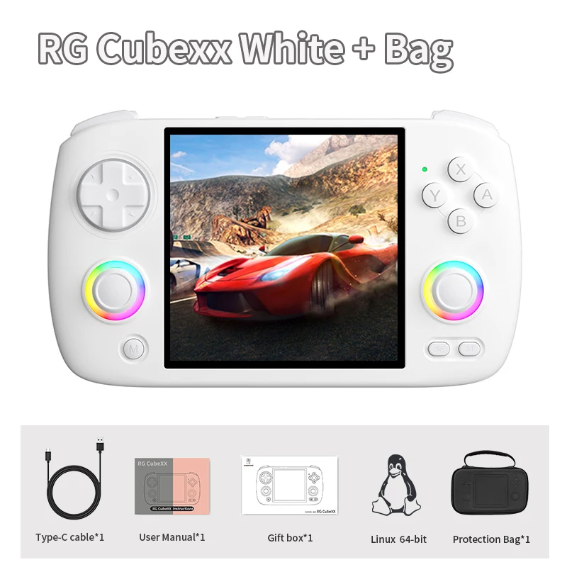 RG Cubexx Handheld Game Console 3.95'' IPS 720*720 Screen Linux WIFI Bluetooth Hd