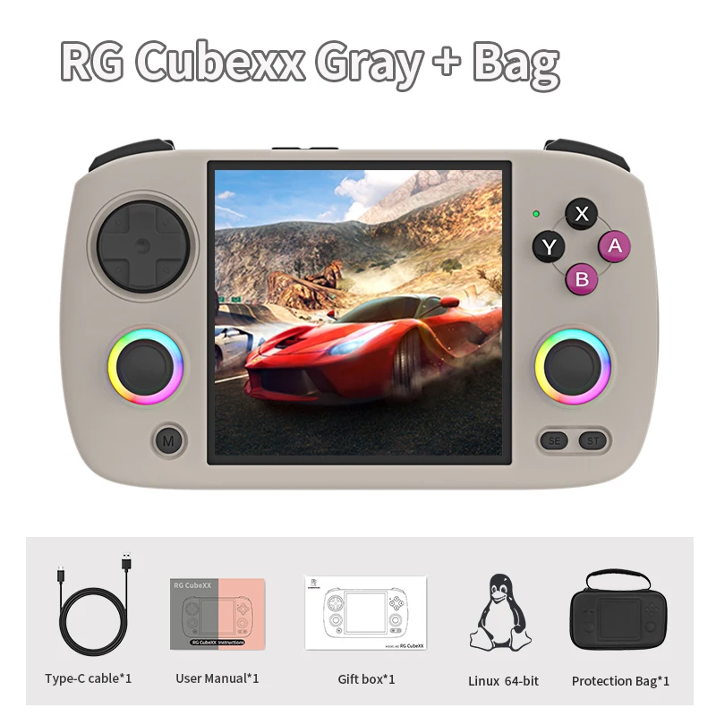 RG Cubexx Handheld Game Console 3.95'' IPS 720*720 Screen Linux WIFI Bluetooth Hd