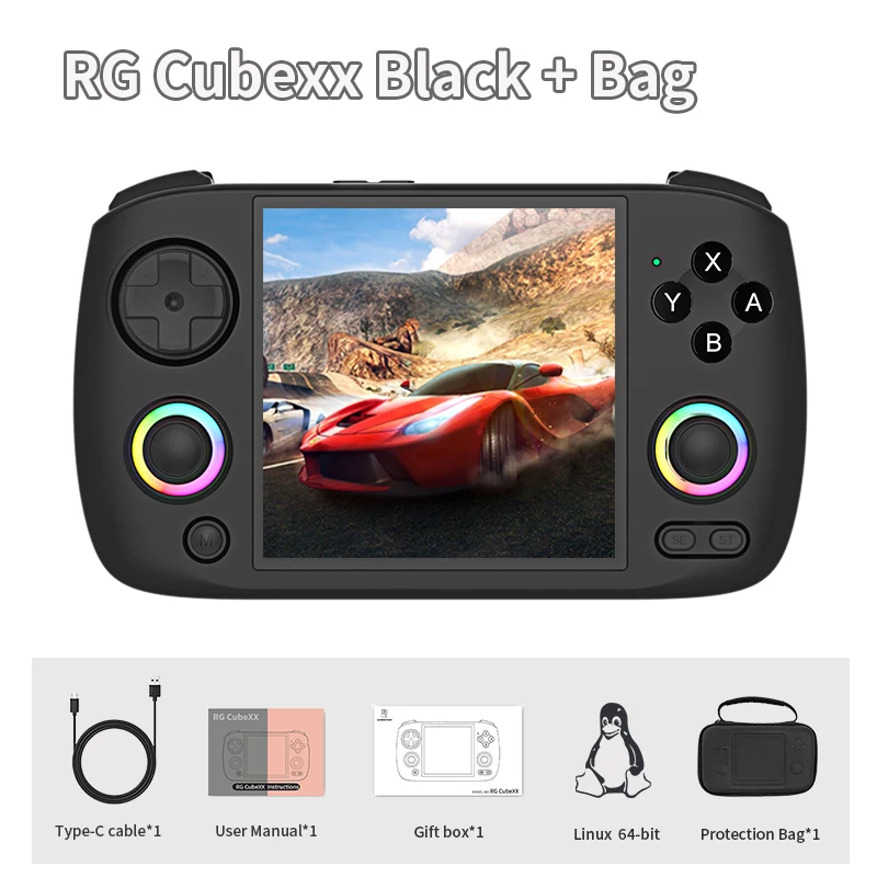 RG Cubexx Handheld Game Console 3.95'' IPS 720*720 Screen Linux WIFI Bluetooth Hd
