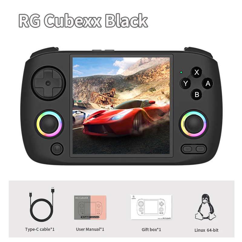 RG Cubexx Handheld Game Console 3.95'' IPS 720*720 Screen Linux WIFI Bluetooth Hd