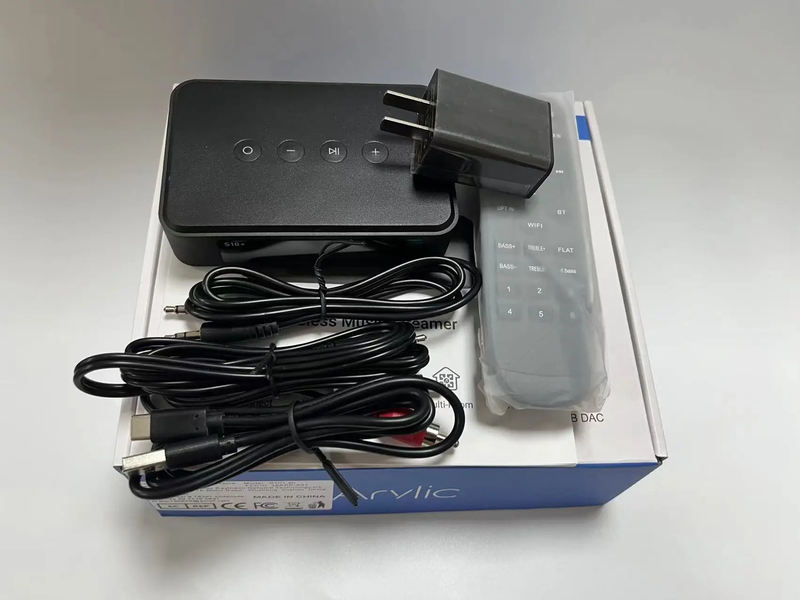 S10+ Wifi Bluetooth 5.0 Audio Receiver, Wireless Multiroom Home Stereo Music Rec