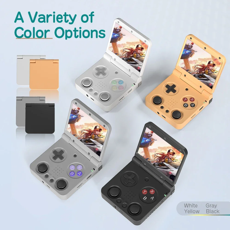 AMPOWN  Flip Fold Handheld Game Players Consoles Portable Video Game 3.5'' IPS L