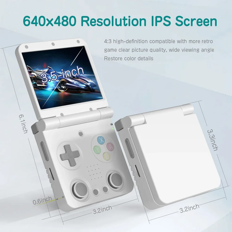 AMPOWN  Flip Fold Handheld Game Players Consoles Portable Video Game 3.5'' IPS L