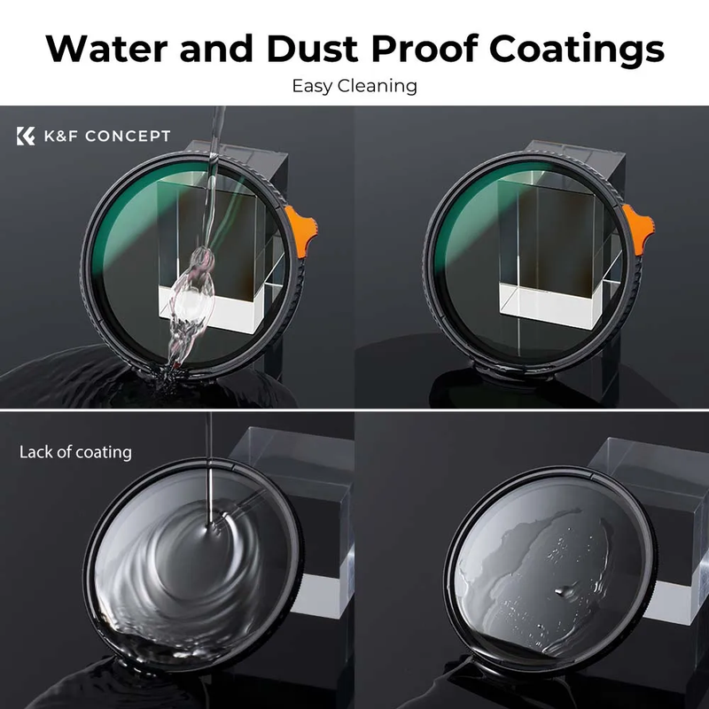 Variable ND Filter ND3 to ND1000 Multi Coated Adjustable Camera Lens Filters 49M