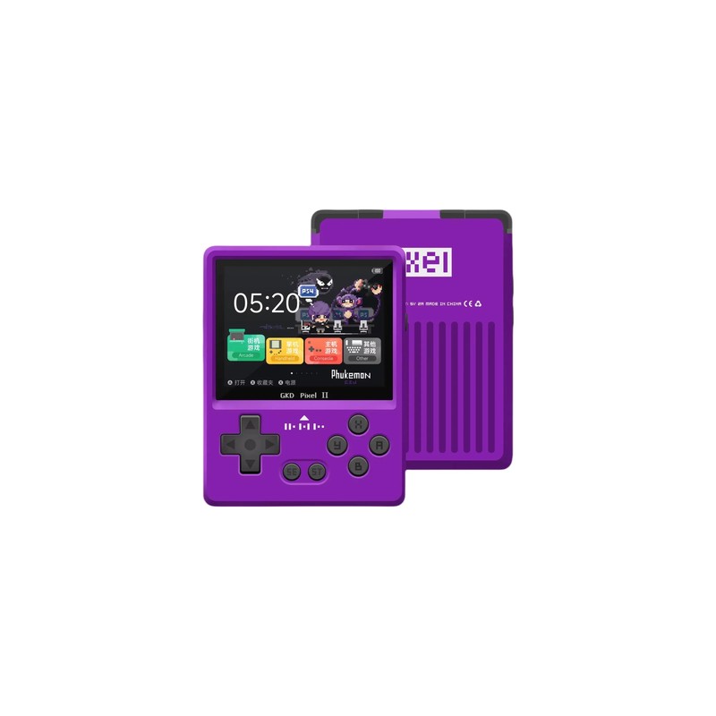 Gkd Pixel 2 Metal Handheld Game Console Retro Nostalgia Game Console 2.4In 640X4