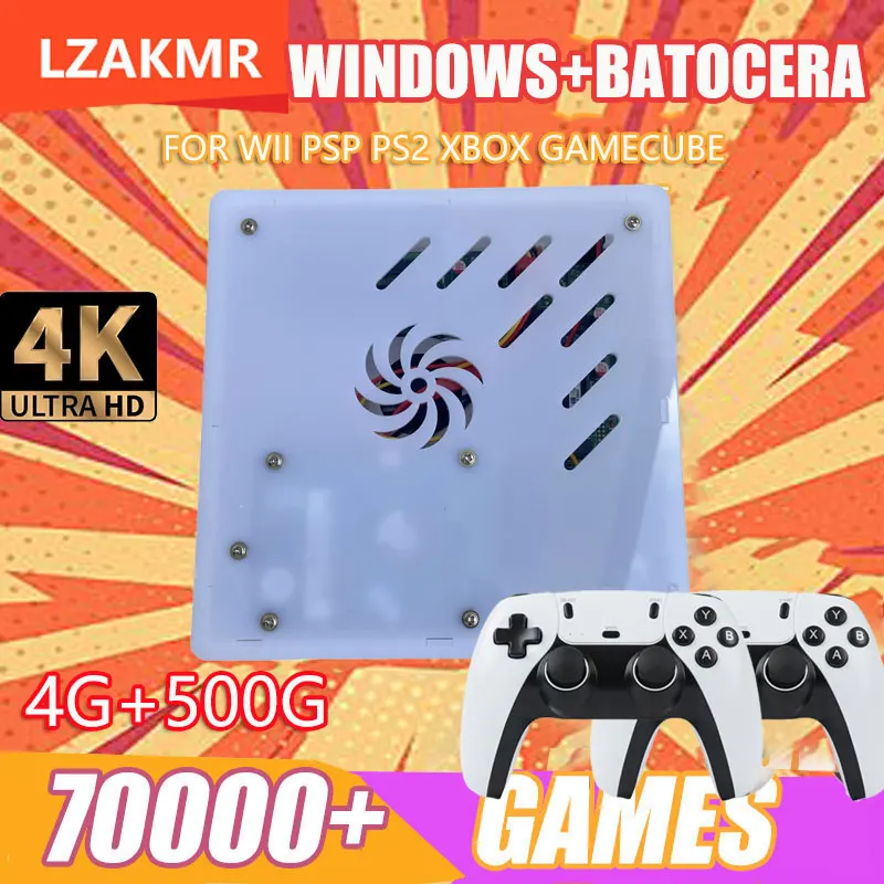 X8 Retro Game Console 4K HD Display 60 Emulator 500GB Storage 70000+Classic Game