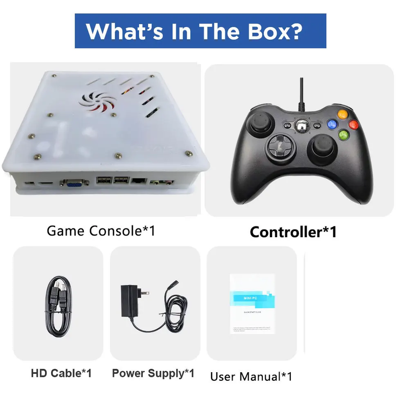X8 Retro Game Console 4K HD Display 60 Emulator 500GB Storage 70000+Classic Game