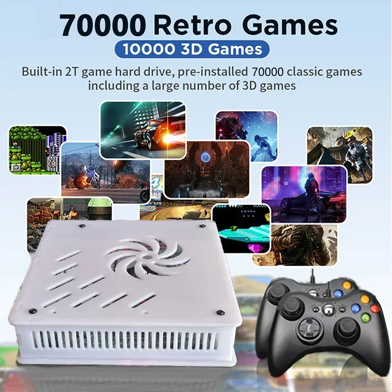 X8 Retro Game Console 4K HD Display 60 Emulator 500GB Storage 70000+Classic Game