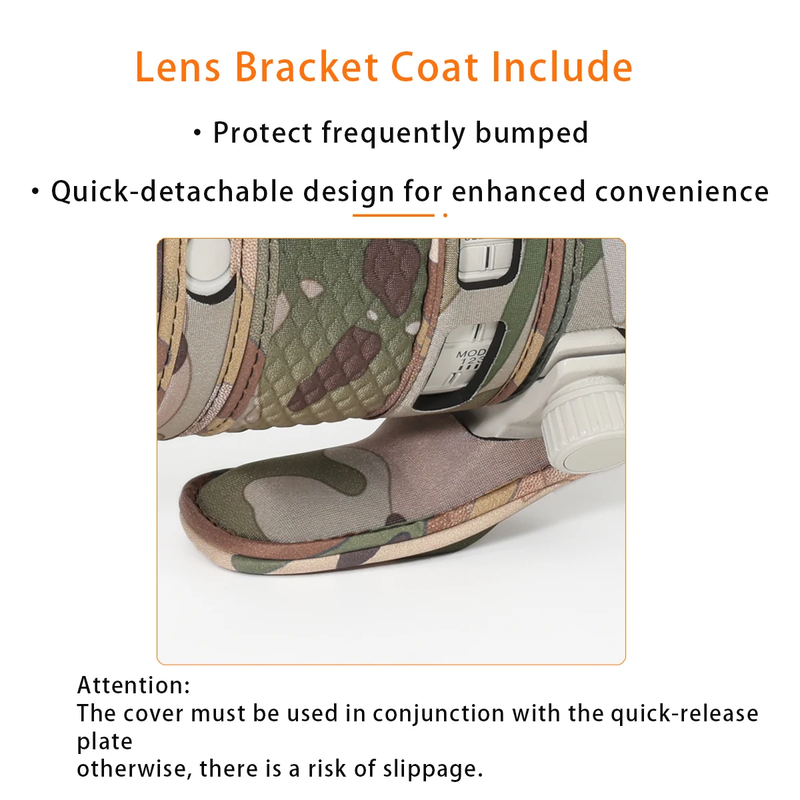Camouflage Lens Coat for Sony FE 70-200Mm F4 Macro G OSS II Waterproof and Rainp
