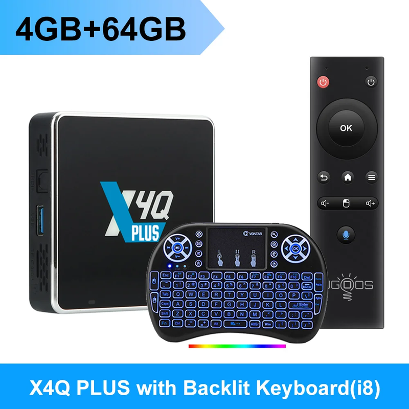 X4Q Cube PRO plus Extra Amlogic S905X4 TV Box Android 11 Winevine L1 AV1 CEC HDR