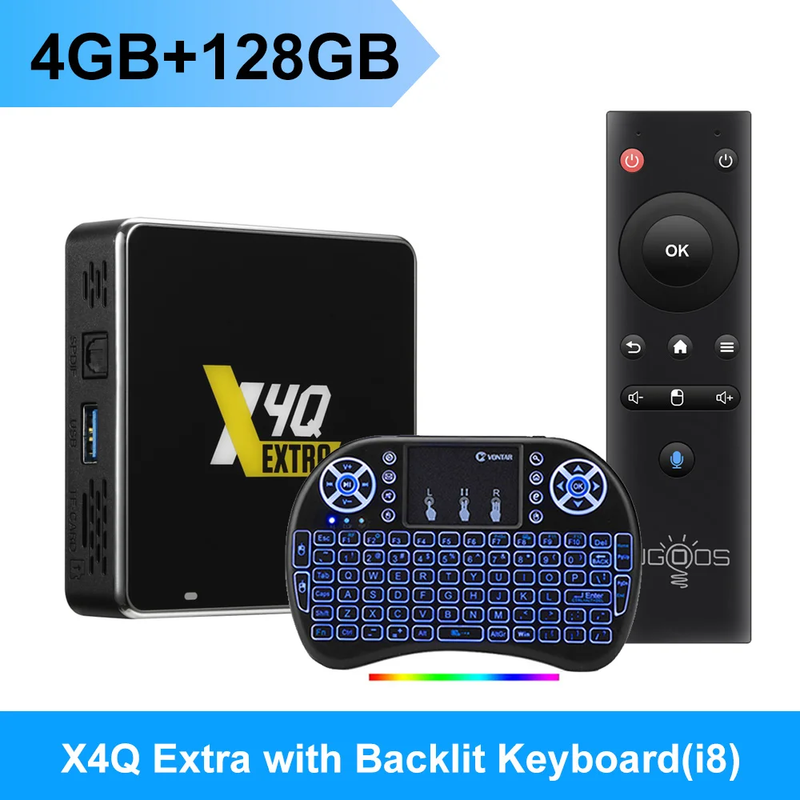 X4Q Cube PRO plus Extra Amlogic S905X4 TV Box Android 11 Winevine L1 AV1 CEC HDR