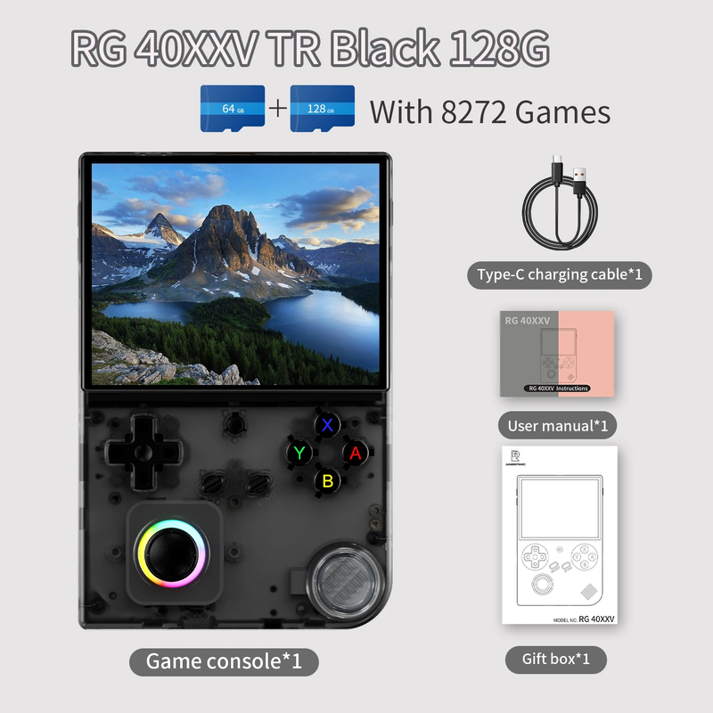 RG 40XXV RG40XXV Handheld Game Console Linux 64 Bit 4'' IPS Screen 3200Mah RGB Jo