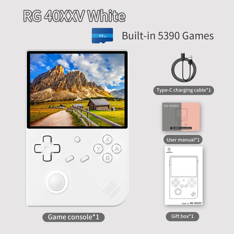 RG 40XXV RG40XXV Handheld Game Console Linux 64 Bit 4'' IPS Screen 3200Mah RGB Jo