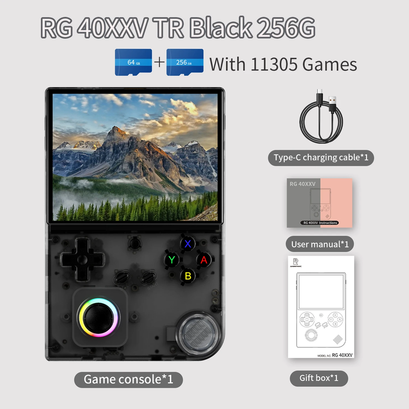 RG 40XXV RG40XXV Handheld Game Console Linux 64 Bit 4'' IPS Screen 3200Mah RGB Jo