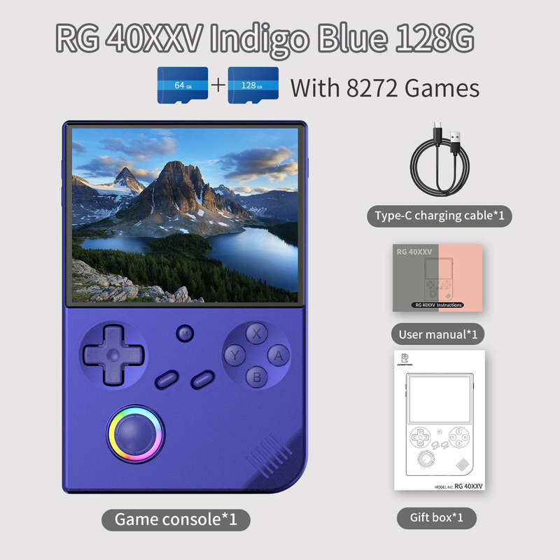 RG 40XXV RG40XXV Handheld Game Console Linux 64 Bit 4'' IPS Screen 3200Mah RGB Jo