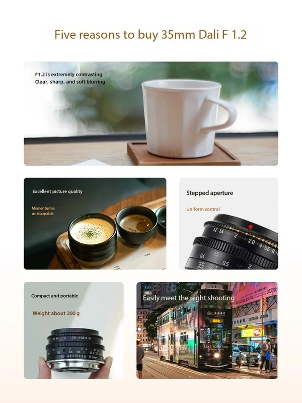 Sgimage 35Mm F1.2 APS-C Wide-Angle Manual Focus Lens for Sony E Nikon Z Fuji XF