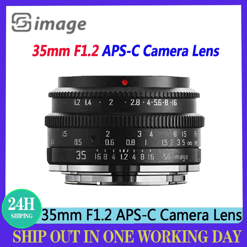 Sgimage 35Mm F1.2 APS-C Wide-Angle Manual Focus Lens for Sony E Nikon Z Fuji XF