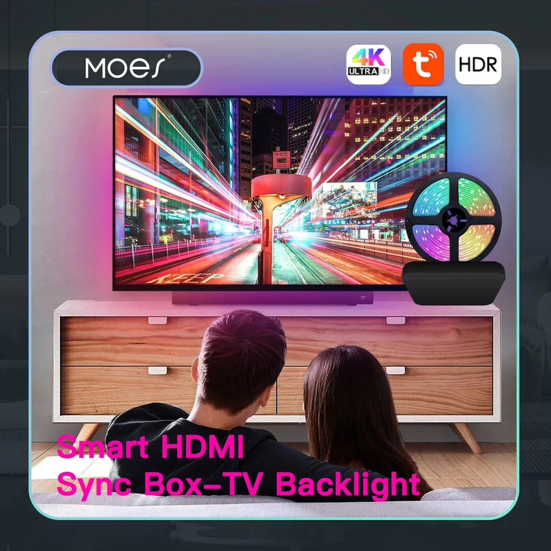 Wifi Smart Ambient Lighting TV Backlight HDMI 2.0 Device Sync Box Led Strip Ligh