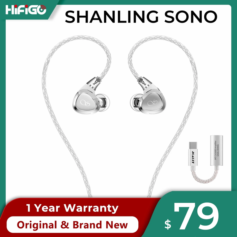 SONO 2DD+1BA Wired Hybrid Earphones In-Ear Monitor Iems Hi-Res Audio Headphone w