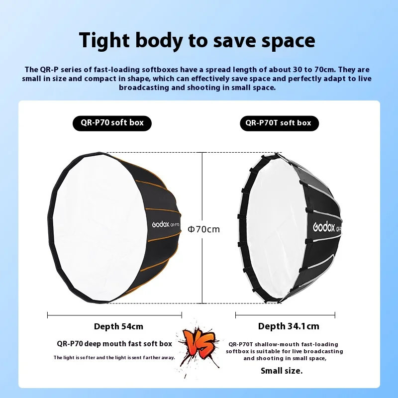 Godox QR-P60T 60CM QR-P90T 90CM QR-P120T 120CM 150CM Quickly Release Parabolic D