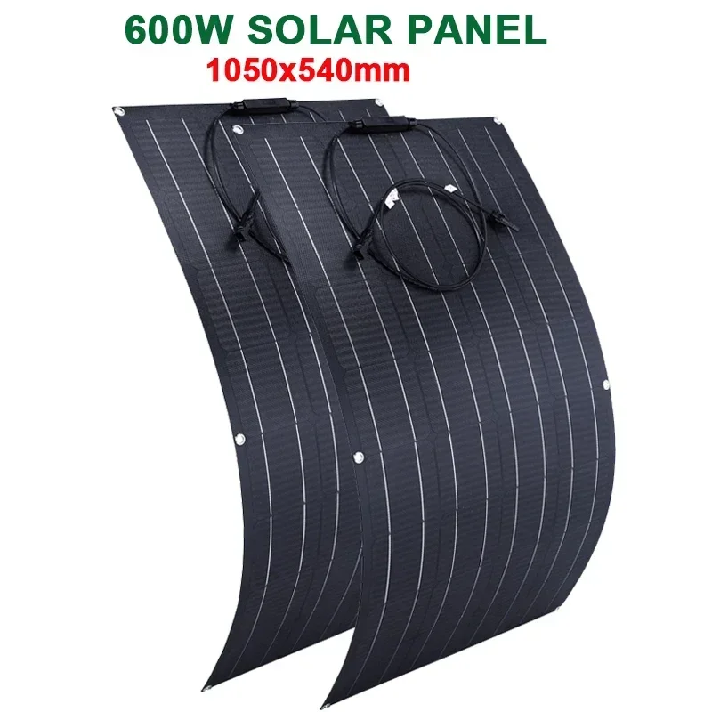 600W 300W Solar Panel Kit 18V Flexible Monocrystalline Solar Cell Power Charger