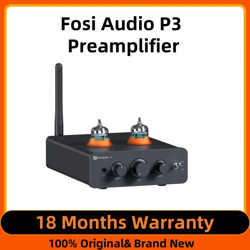 P3 Bluetooth Tube Amplifier Hifi Stereo Preamplifier Valve Vacuum with Treble &