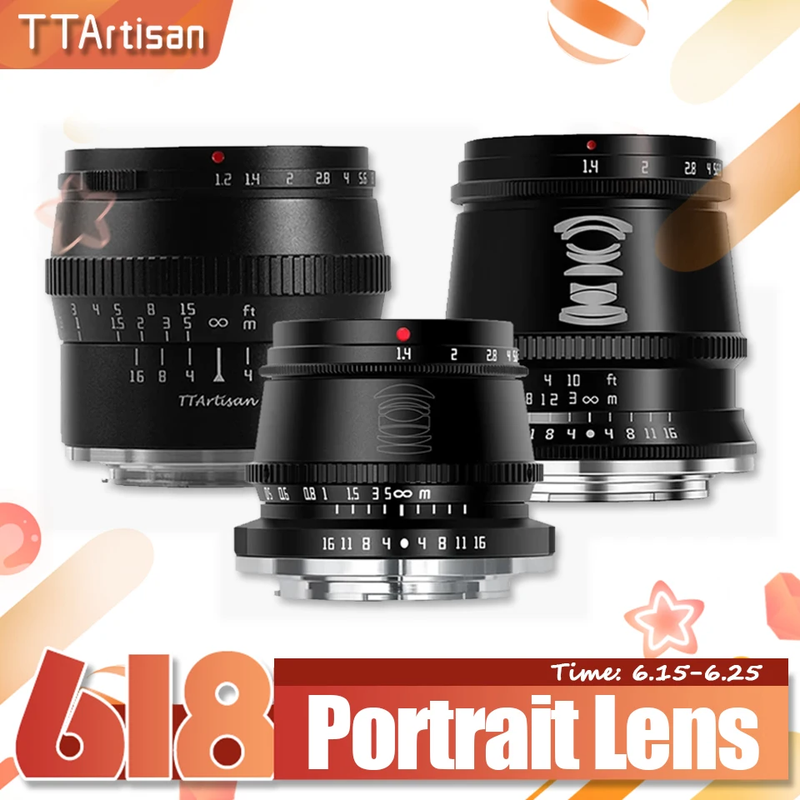 APS-C Frame 17Mm F1.4 35Mm F1.4 50Mm F1.2 Portrait Lens for Camera Studio Photog
