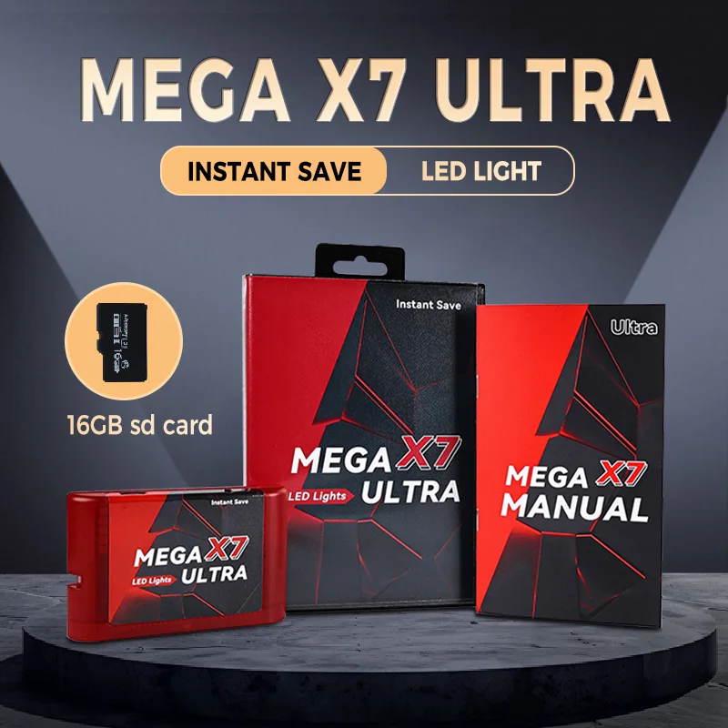 Mega X7 Ultra Instant save Game Cartridge for USA/ Japan /European SEGA GENESIS