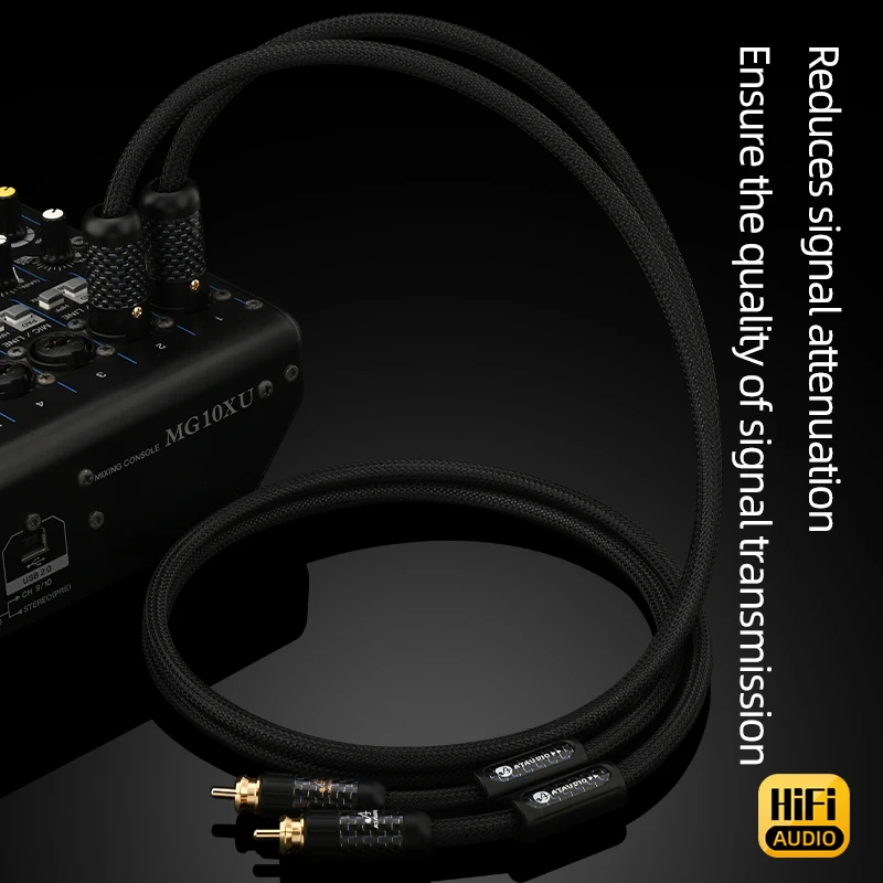 Hifi RCA to XLR Audio Cable High Quality Square OCC Wire 2RCA To2Xlr Male and Fe