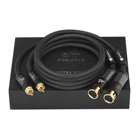 Hifi RCA to XLR Audio Cable High Quality Square OCC Wire 2RCA To2Xlr Male and Fe