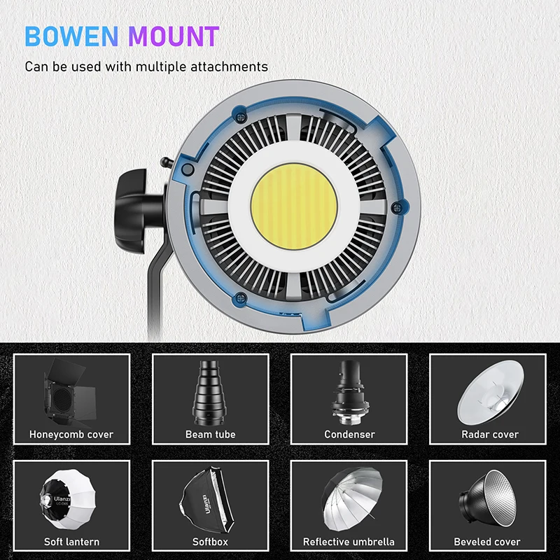 Vl-120Bi VL-120C 120W V-Mount COB Video Light Wireless APP Control 2700K-6500K C