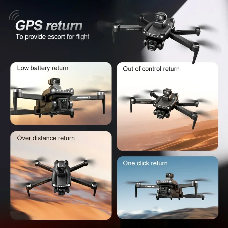 Xiaomi V198 GPS Drone 4K Professional HD Dual Camera 5G Wifi Photography Brushle