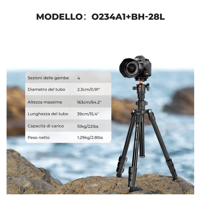 Aluminum Travel Tripod Outdoor 63.8Inch/163Cm Portable Outdoor Tripod with Mobil