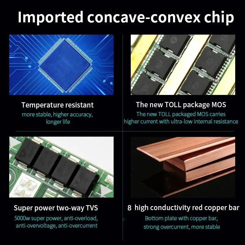JBD Smart Bms 12V 4S Lifepo4 300A High Power Battery Balance Protection Board BT