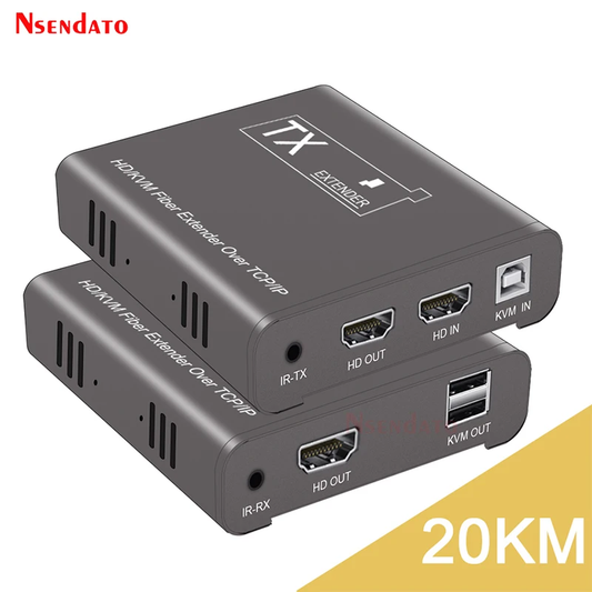 4K HDMI USB KVM Optical Extender 20KM TCP/IP KVM Extender HDMI over SC FC Fiber