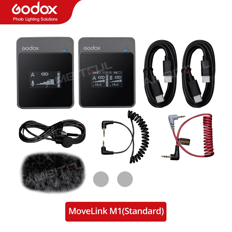 Movelink M2 UC2 LT2 2.4Ghz Wireless Lavalier Microphone for DSLR Cameras Camcord