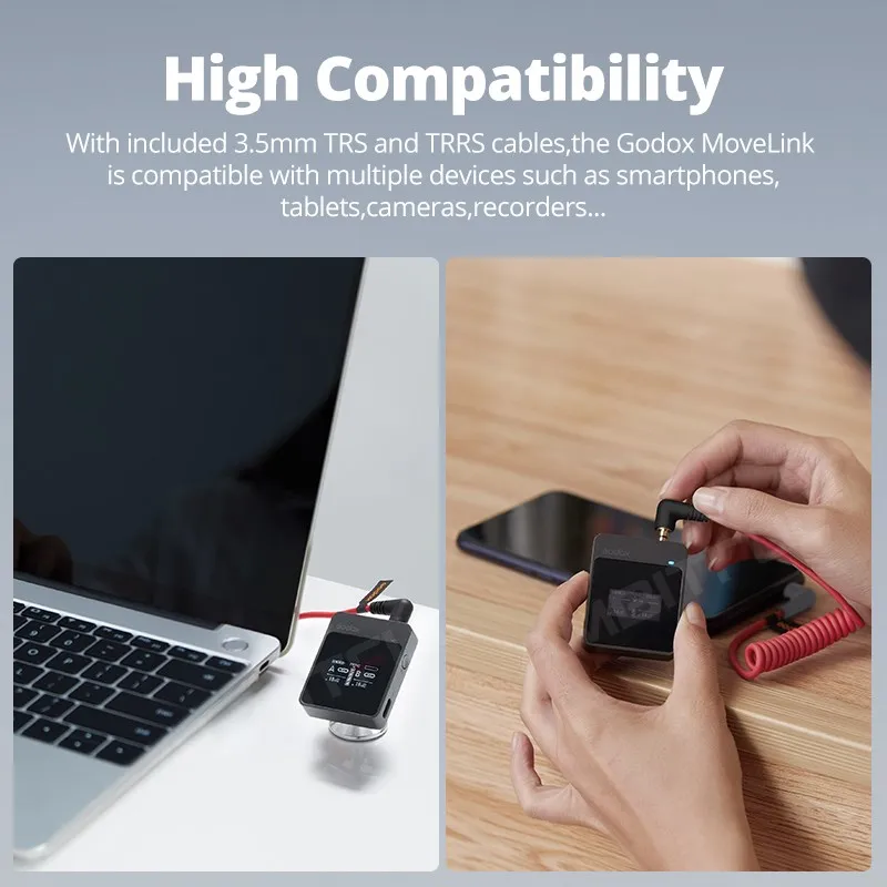 Movelink M2 UC2 LT2 2.4Ghz Wireless Lavalier Microphone for DSLR Cameras Camcord