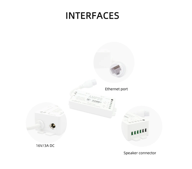 Audiocast Amp20 Amp Streaming Wireless Multi Room Streaming Youtube Music and Ap
