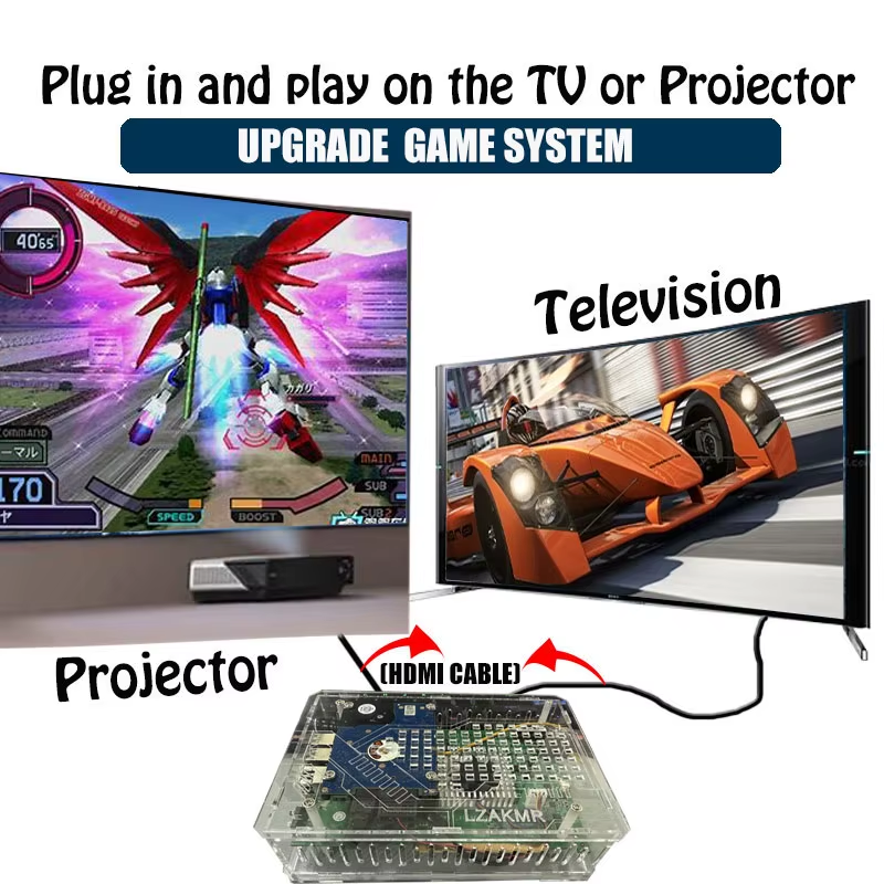 Retro U9 Game Console 500GB Gaming HDD Window+Batocera 3865U 70000+Games for Wii