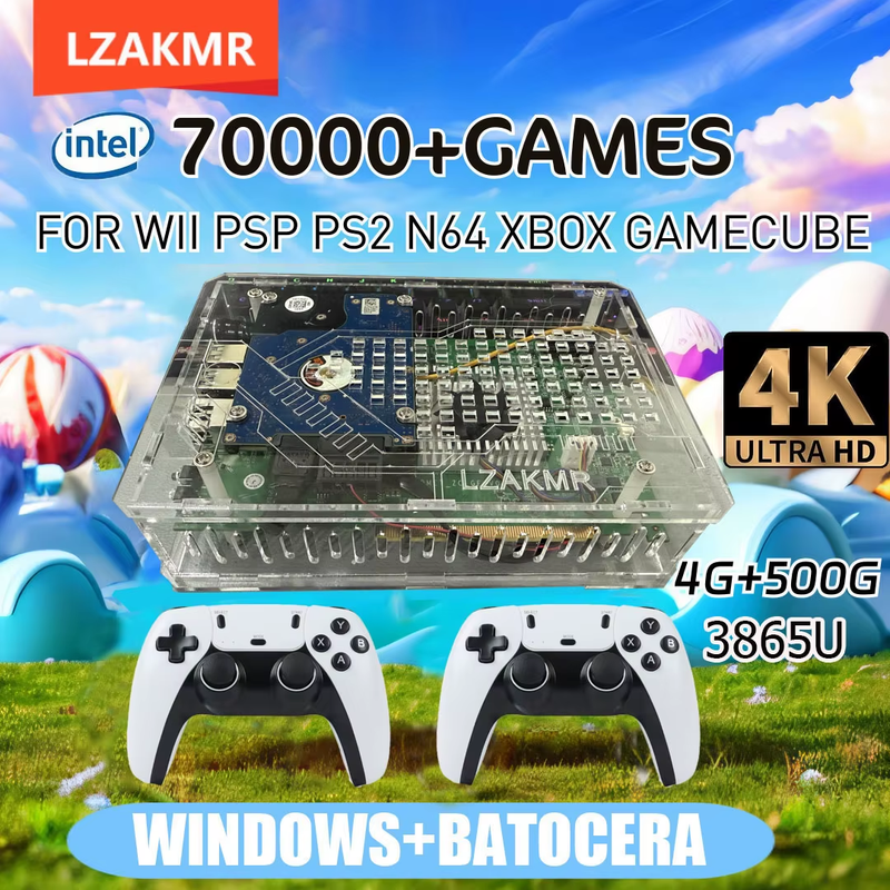 Retro U9 Game Console 500GB Gaming HDD Window+Batocera 3865U 70000+Games for Wii