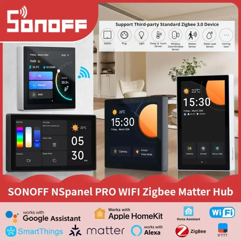 Nspanel Pro 120 Smart Home Control Panel Touch Screen Zigbee 3.0 Gateway Voice C