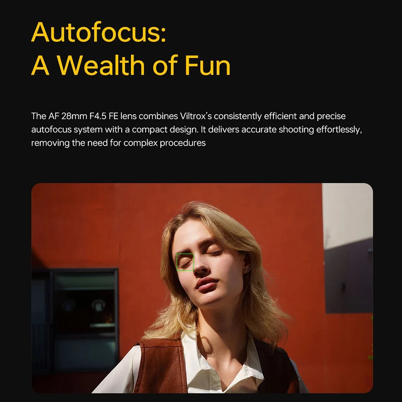 VILTROX 28Mm F4.5 Pancake Lens Autofocus Full Frame Lens Retro Ultra-Thin 60G fo