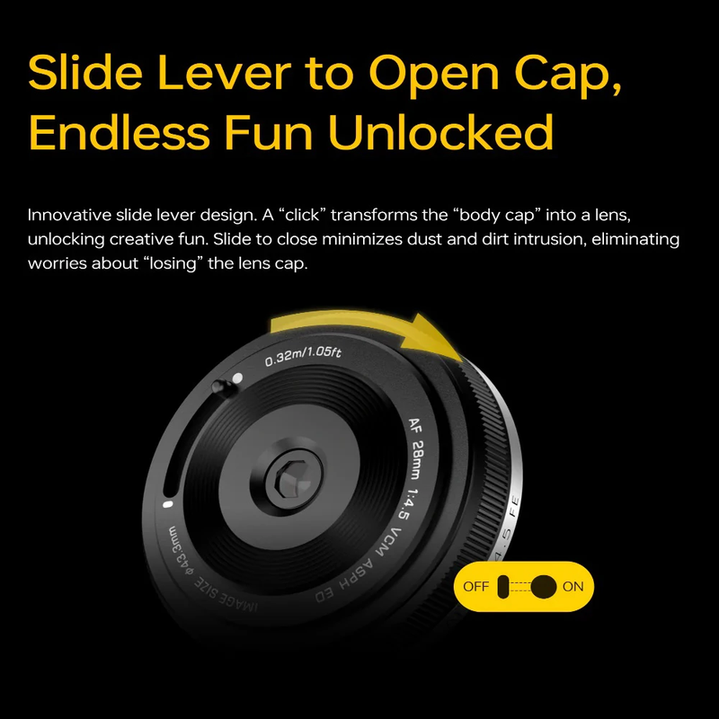 VILTROX 28Mm F4.5 Pancake Lens Autofocus Full Frame Lens Retro Ultra-Thin 60G fo