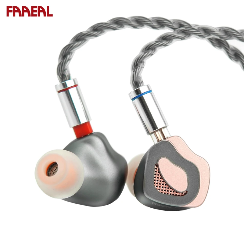 Tulip HIFI Earphone with Petal-Shaped Design 2PIN Detachable 10MM Gold Ring Larg