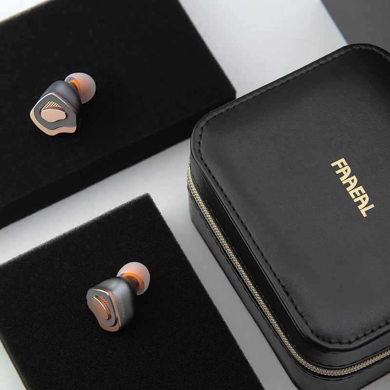 Tulip HIFI Earphone with Petal-Shaped Design 2PIN Detachable 10MM Gold Ring Larg