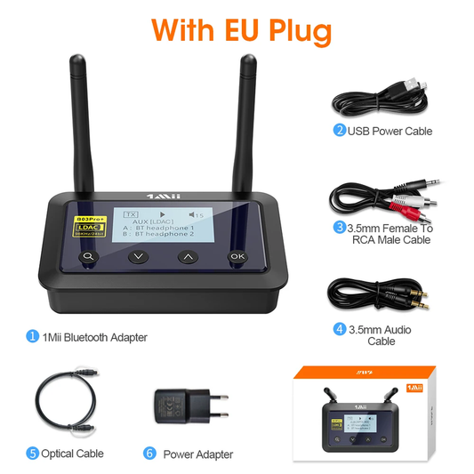Audio Bluetooth Adapter 5.0 Transmitter and Receiver LDAC Aptx LL HD Hifi for TV