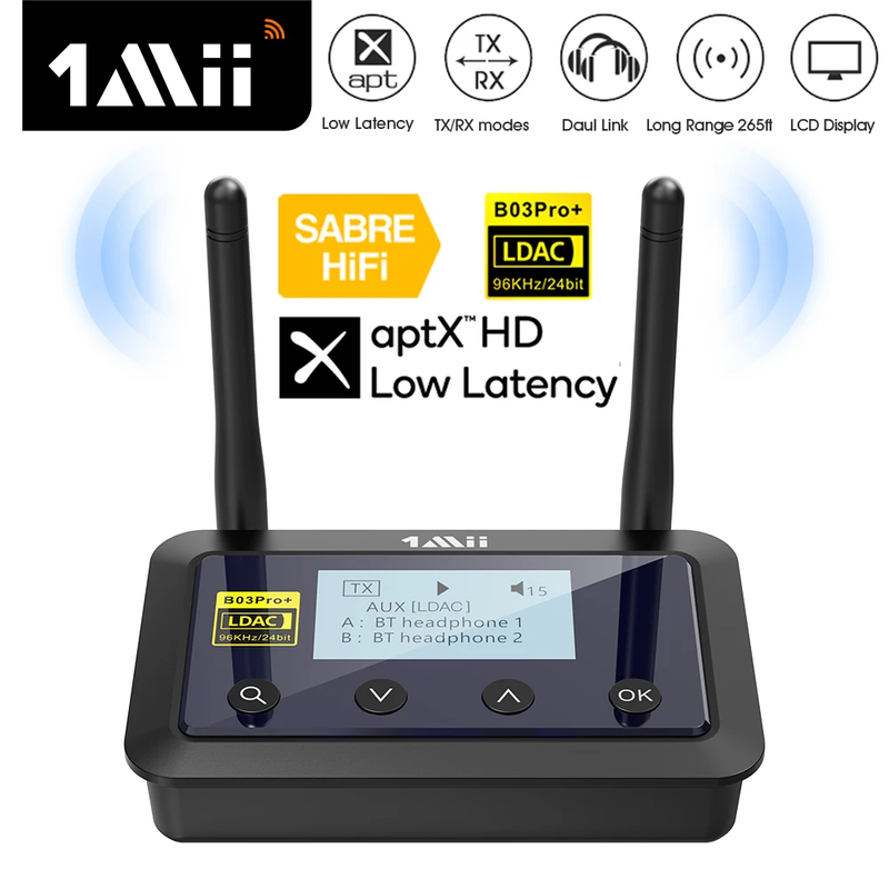 Audio Bluetooth Adapter 5.0 Transmitter and Receiver LDAC Aptx LL HD Hifi for TV