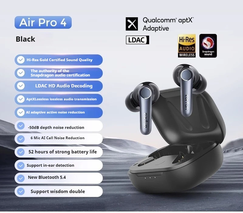 Earfun Air Pro 4 Wireless Bluetooth Earphone in Ear Active Noise Reduction Earph